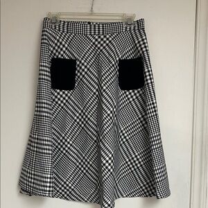 NWOT Kidichic Classic Black and White Plaid Kids Skirt for girls size 16